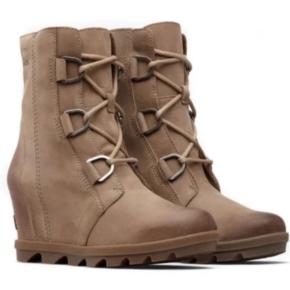 Sorel Joan of Arctic Wedge Boots Ash Brown Size 8.5